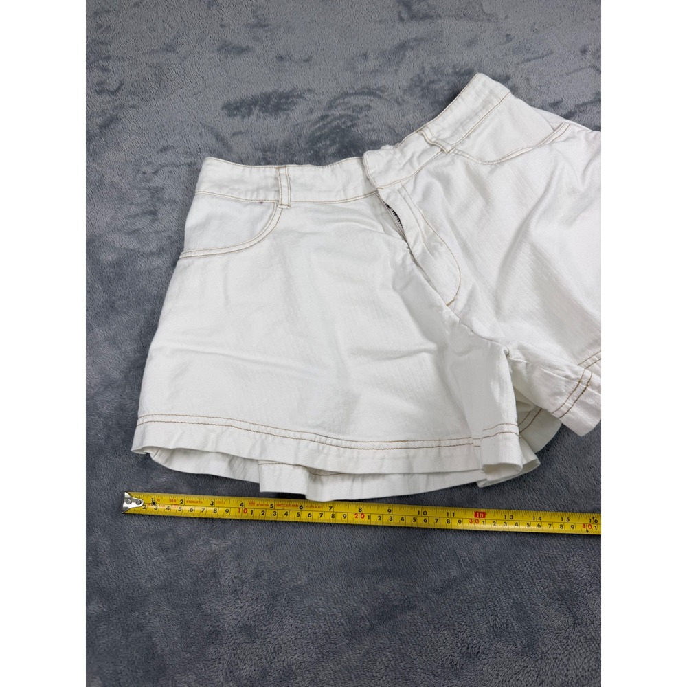 Anthropologie White Jean Skirty Shorts Wide Leg Flare A-Line Boho Chic Summer S - Picture 8 of 8